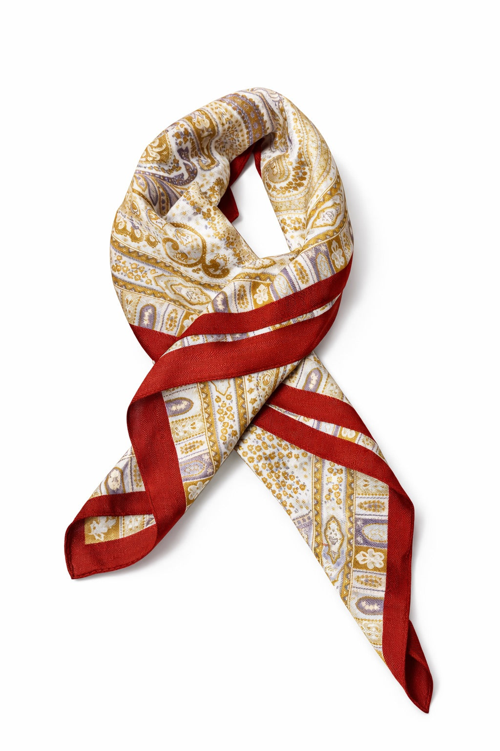 Beige vierkante sjaaltje met print | trend accessoire