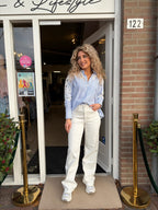 Queen Hearts Wide Leg Jeans | Off White