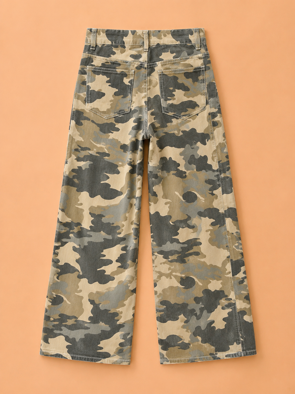 Queen Hearts Jeans | Camouflage Wide Leg
