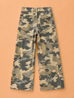 Queen Hearts Jeans | Camouflage Wide Leg