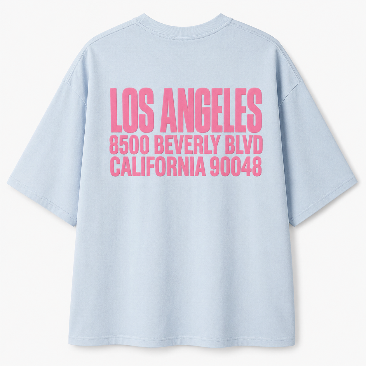 Lichtblauw Los Angeles T-shirt | Oversized
