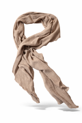 Beige Sjaal met Structuur | 100% katoen