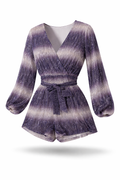 Paarse Pailletten Playsuit met Ceintuur| Ivivi