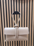 Beige Handtas met Lusdetail | Echt Leder