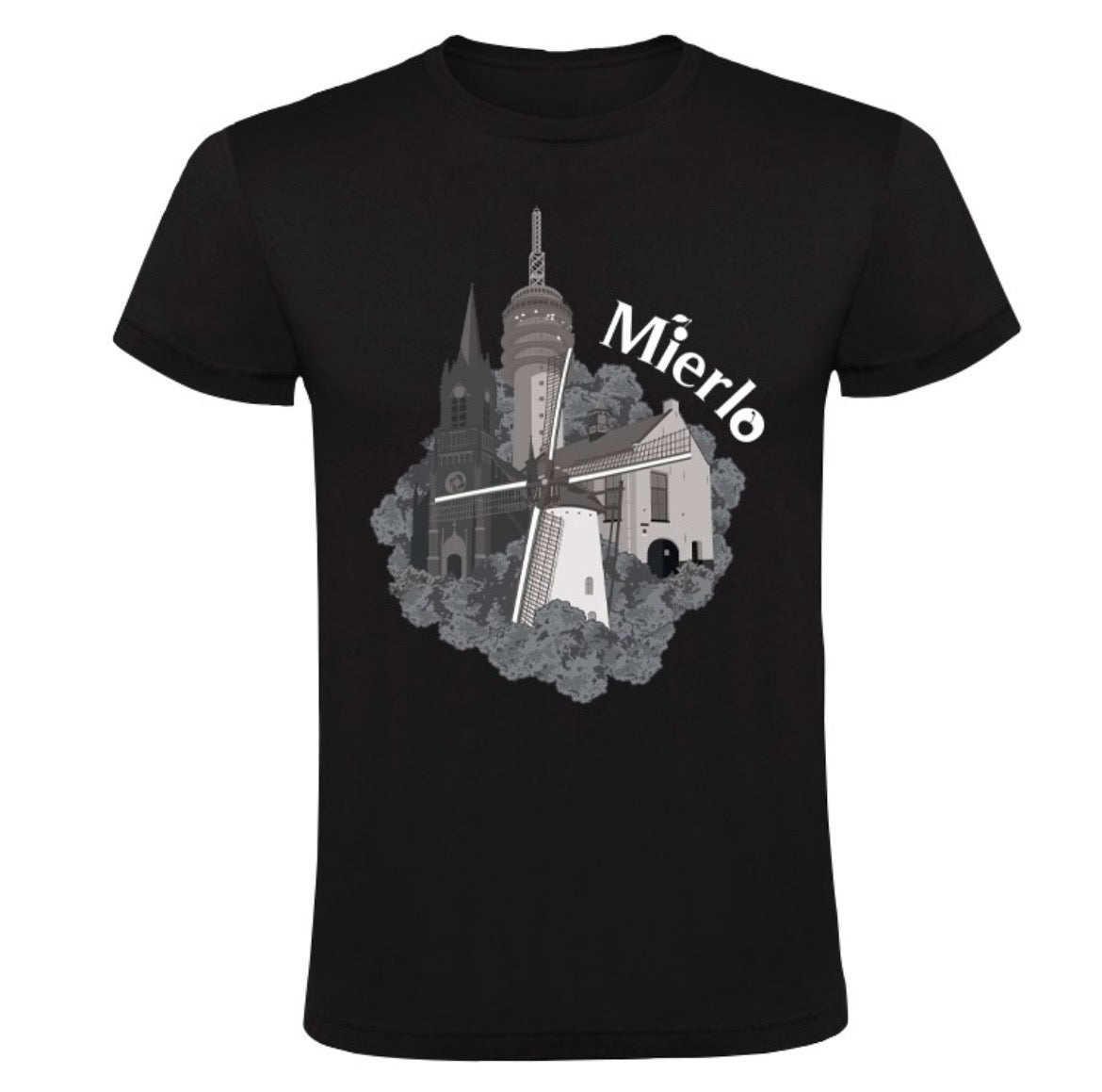 T-shirt Mierlo | Zwart