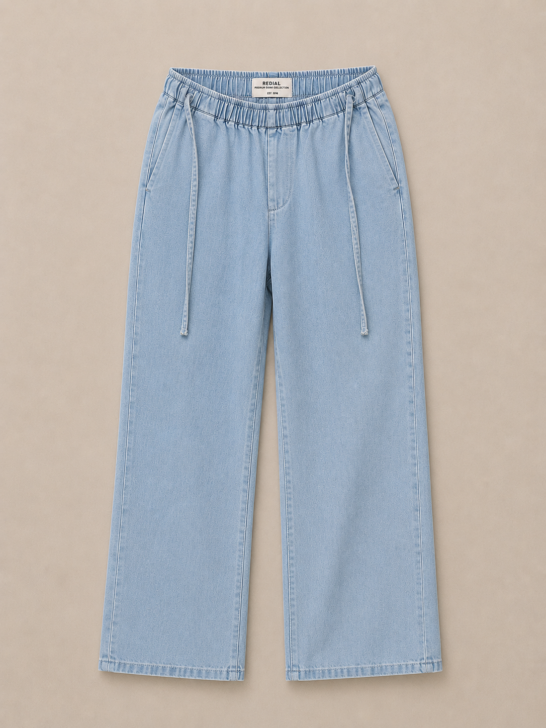 Lichtblauwe Denim Wide Leg Broek | Redial