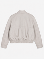 Leatherlook bomber beige
