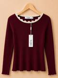 Bordeaux Rib Longsleeve | By Clara