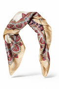 Beige vierkante sjaaltje met print | trend accessoire