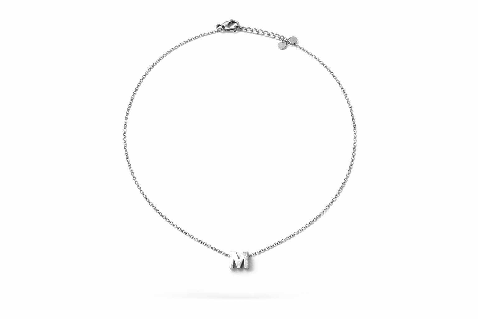 Stainless Steel Zilveren Letter Ketting M | Waterproof Necklace Mama