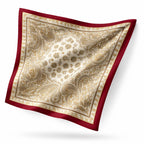 Beige vierkante sjaaltje met print | trend accessoire