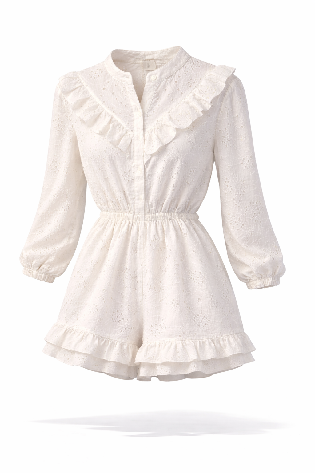 Broderie Playsuit | Wit
