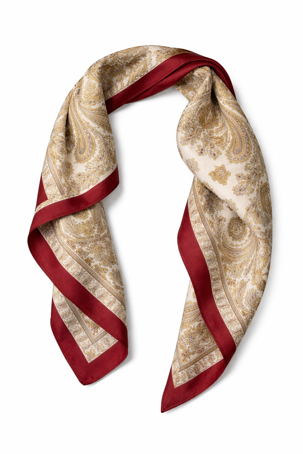 Beige vierkante sjaaltje met print | trend accessoire