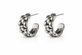 Zilverkleurige Gevlochten Oorringen | Stainless Steel