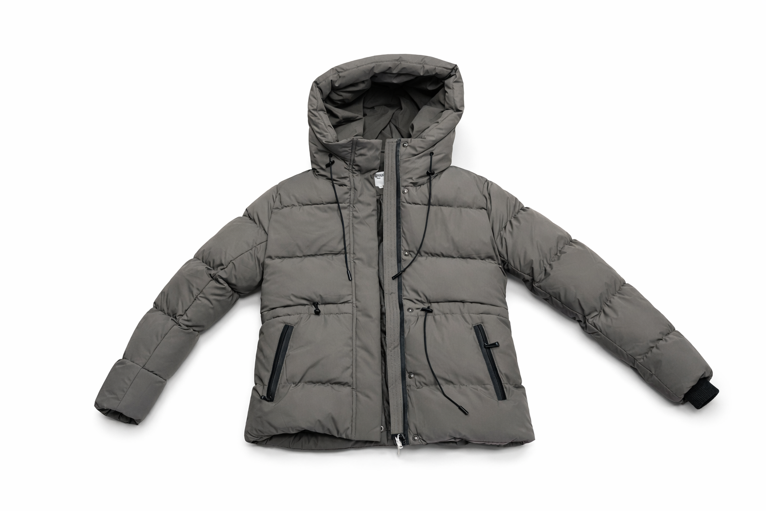 Taupe Puffer Jas met Capuchon | Zeer warme winterjas