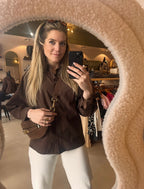 Bruine blouse | Elenza