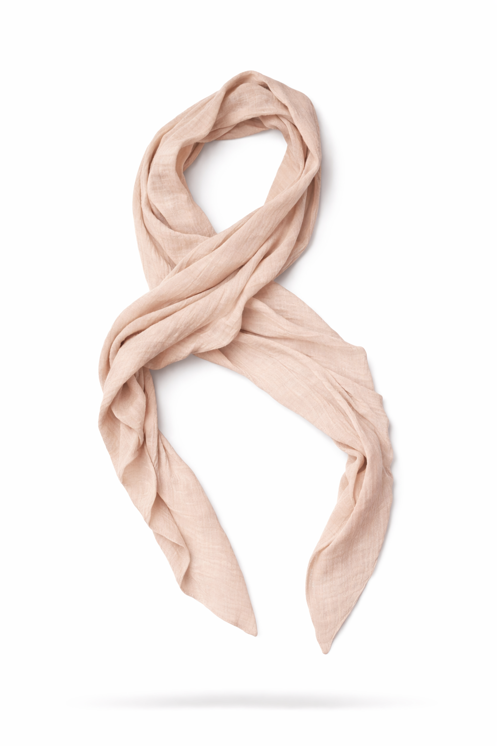 Licht beige/oud roze sjaal | 100% katoen