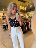 Top dames polka dot | zwart en wit