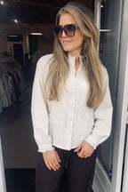 Witte Blouse met Kantdetails | Effeny