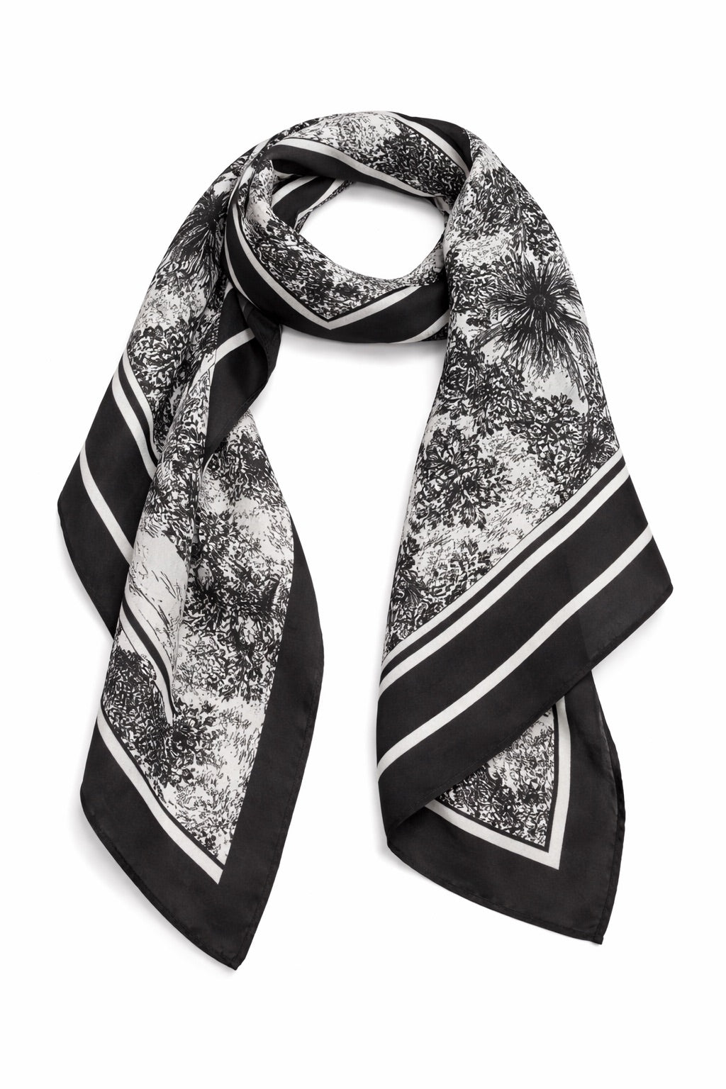 Sjaaltje met Print | Zwart-Wit