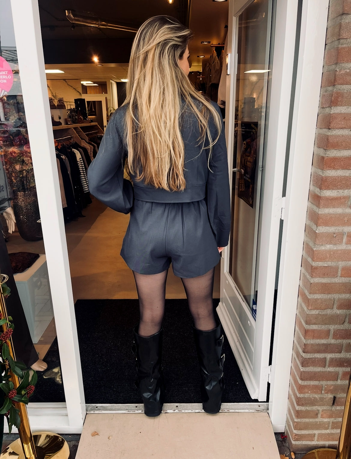 Short met zakken | Navy Blauw