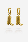 Goudkleurige Oorbellen Cowboy Boots | Stainless Steel
