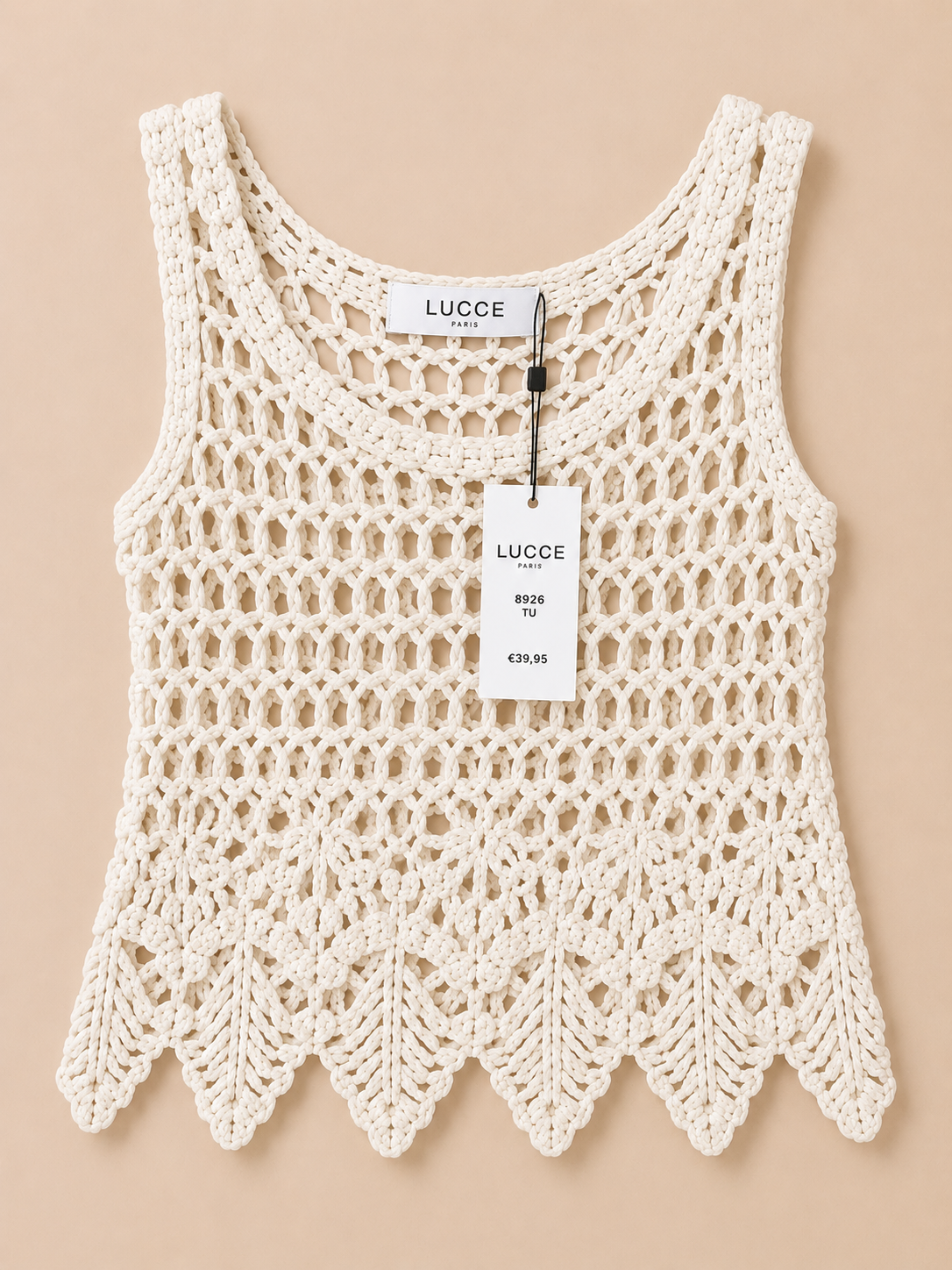 Gehaakte Top Beige | Lucce Paris