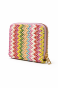 Multicolor Gevlochten Portemonnee | Klein