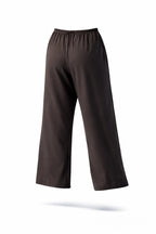 Bruine wide leg broek | Elastische taille