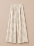 Elegante Broek met Structuurprint | Beige