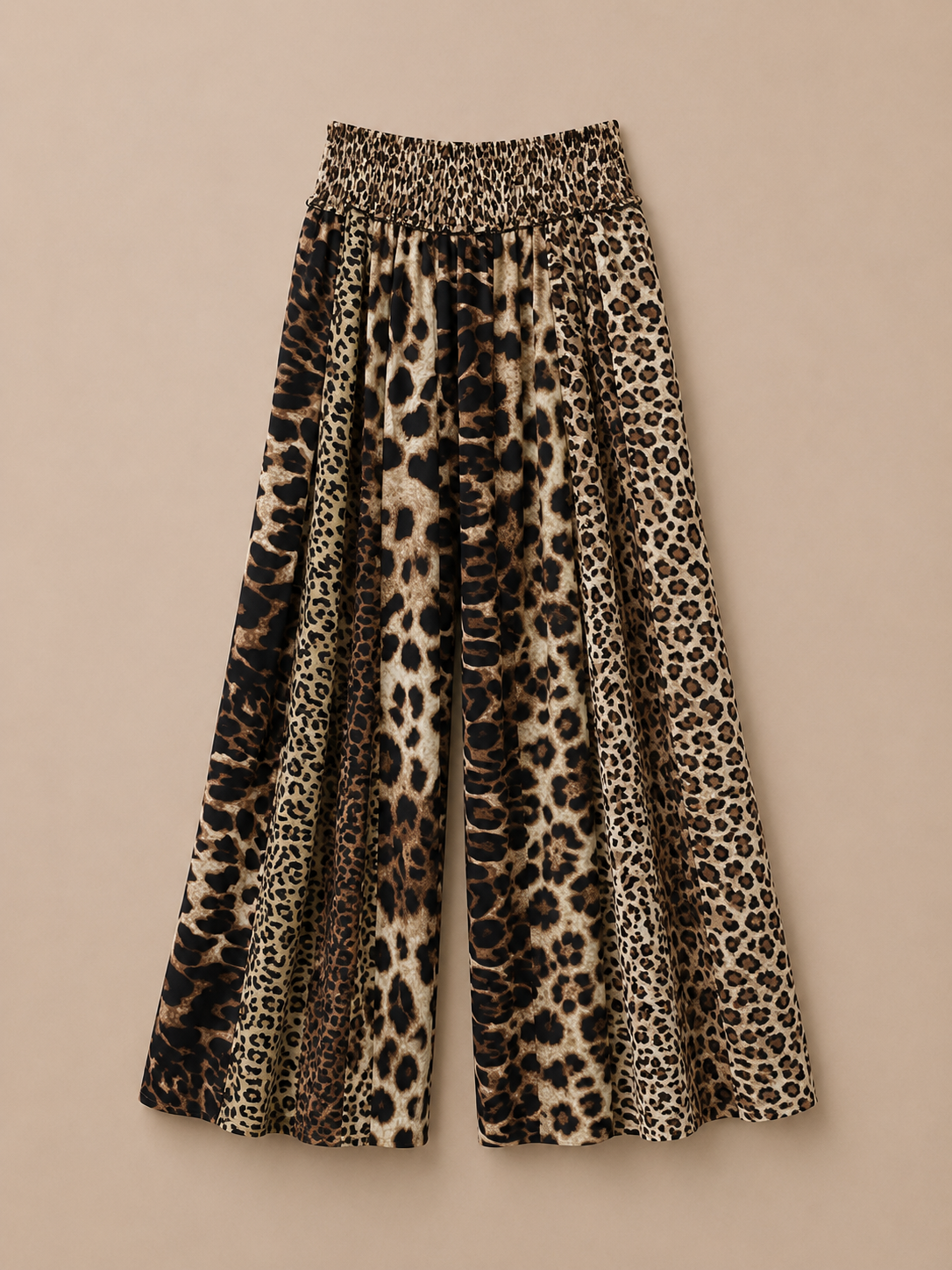 Panter Print Palazzo Broek Dames | Broek met Extra Wijde Pijpen