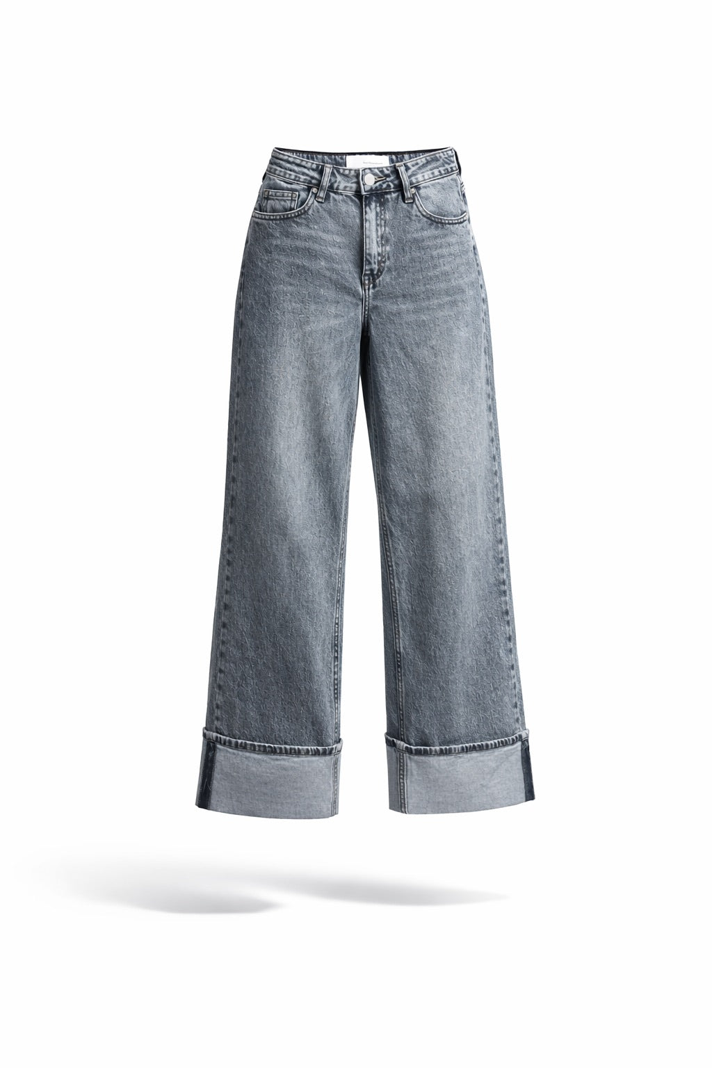 Grijze Wide Leg Jeans | Omslag