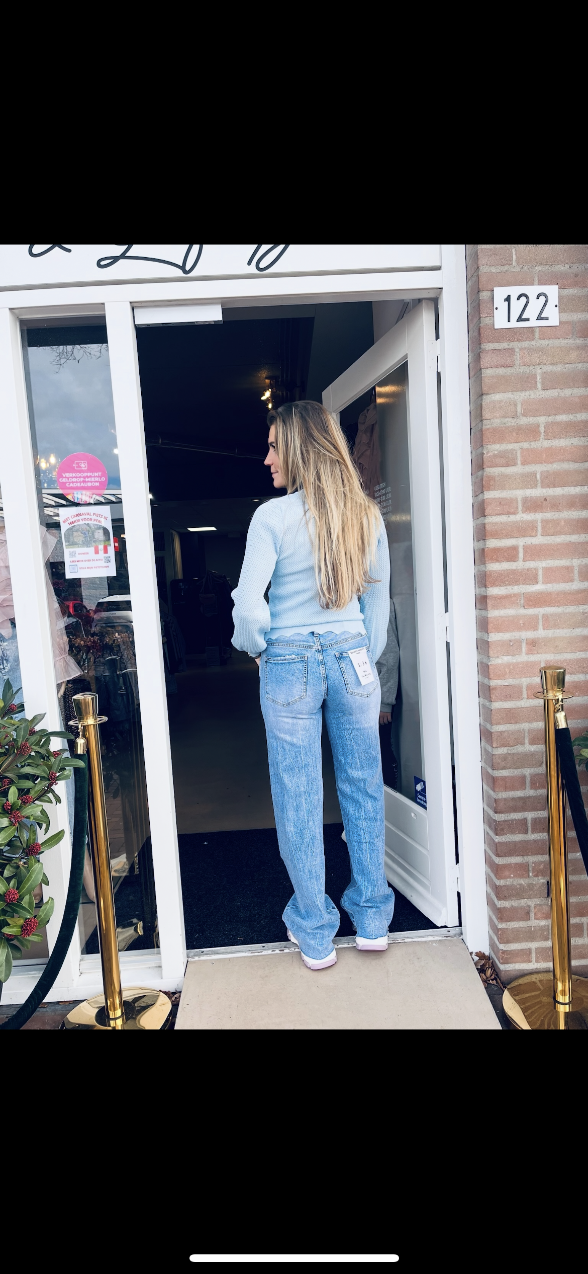 Queen Hearts | Lichtblauwe Wide Leg Jeans