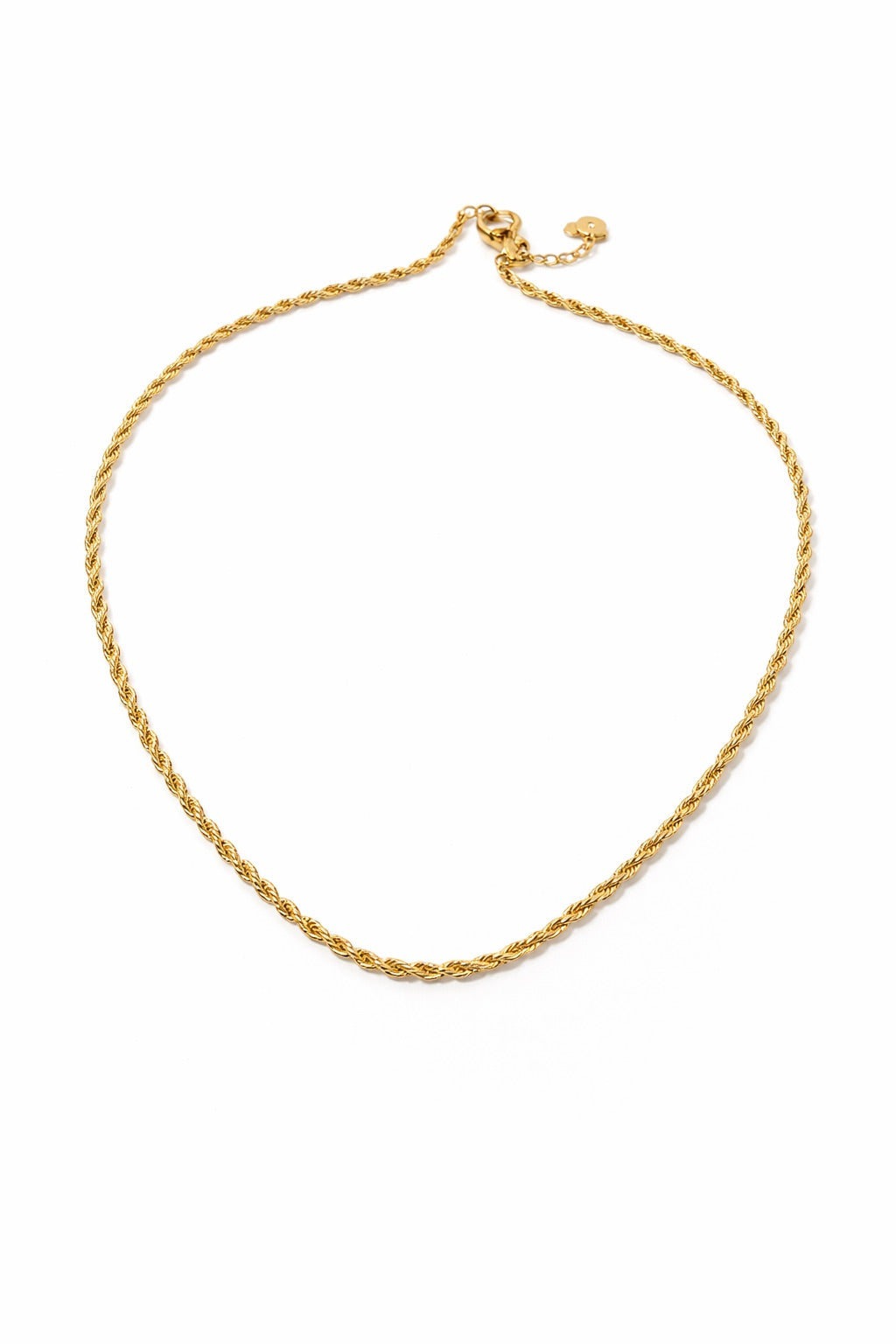 Stainless Steel Goudkleurige gedraaide ketting dames | elegante rope ketting