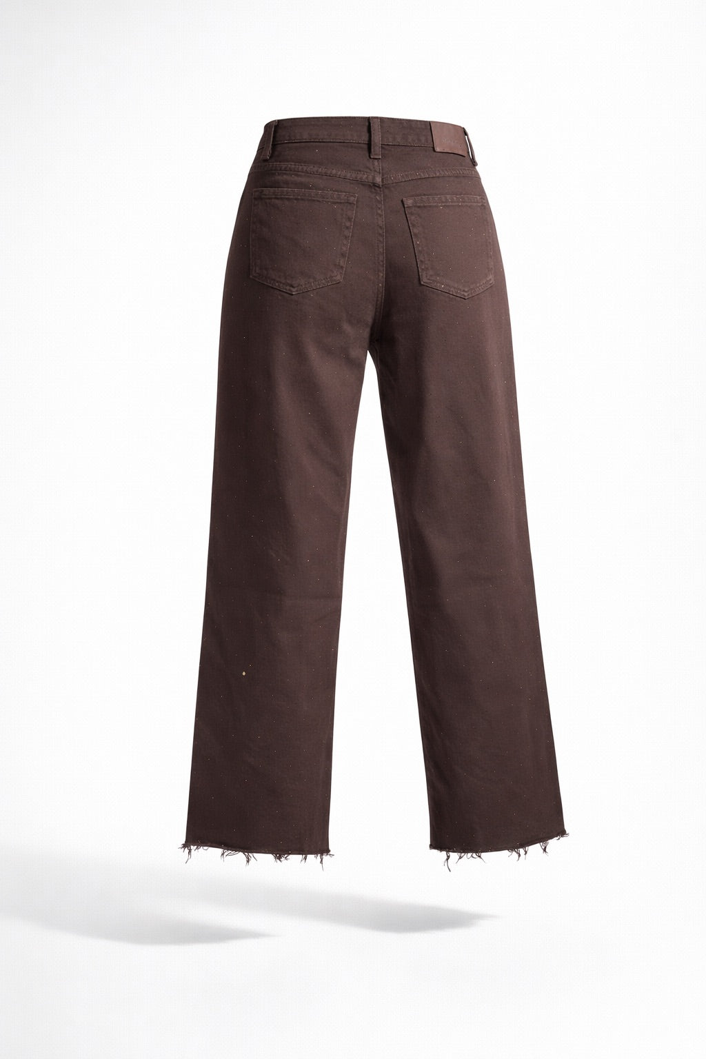 Queen Hearts Wide Leg Jeans |Bruin | Subtiele glinstering