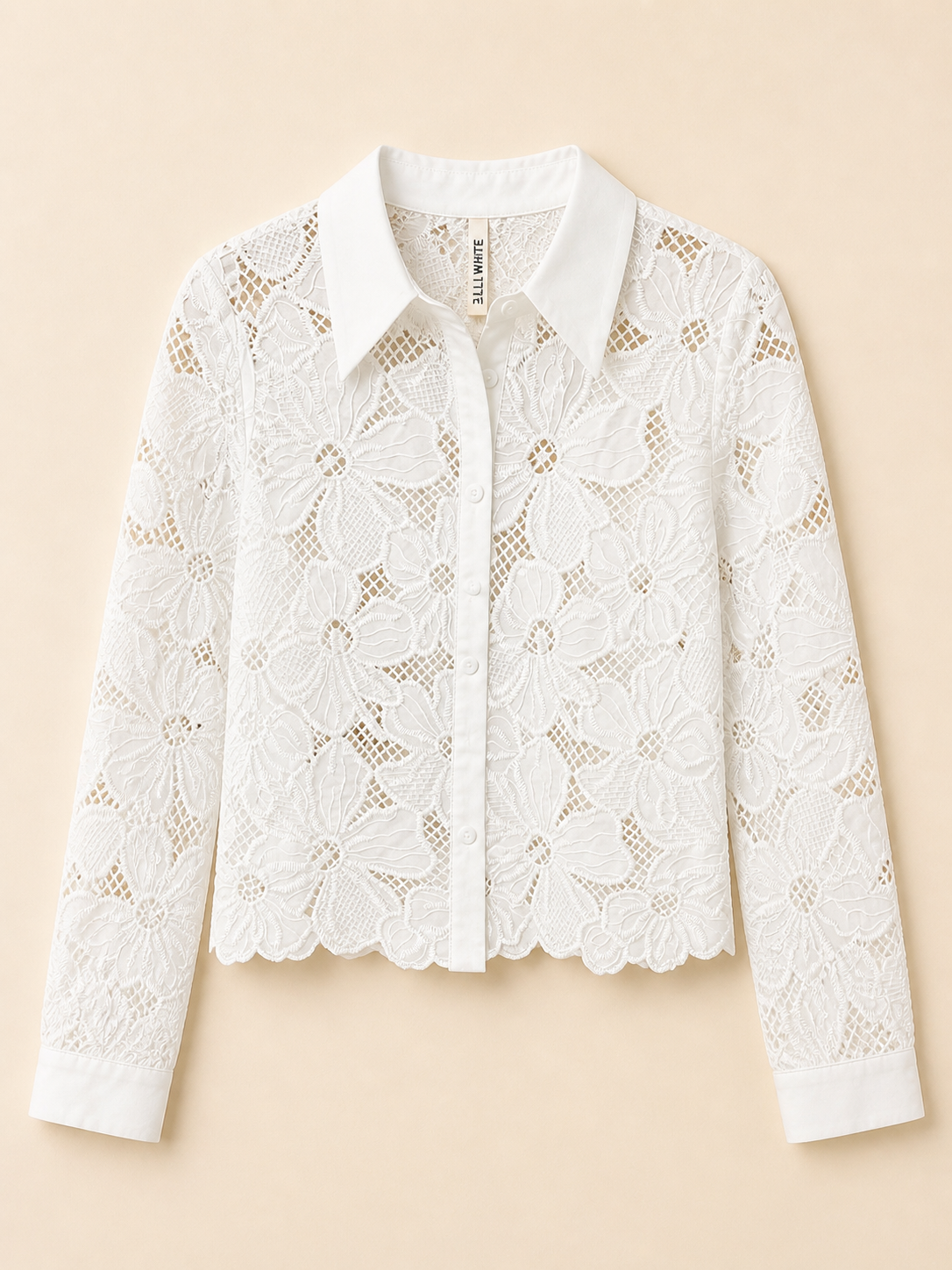 Witte blouse lace | Elli White