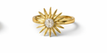 Gouden Zon Ring met Steen |Stainless Steel