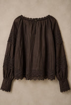 Chocolate Lace Blouse | Golden Live