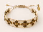 By Shir Miyuki Armband Graphic – Beige/Goud