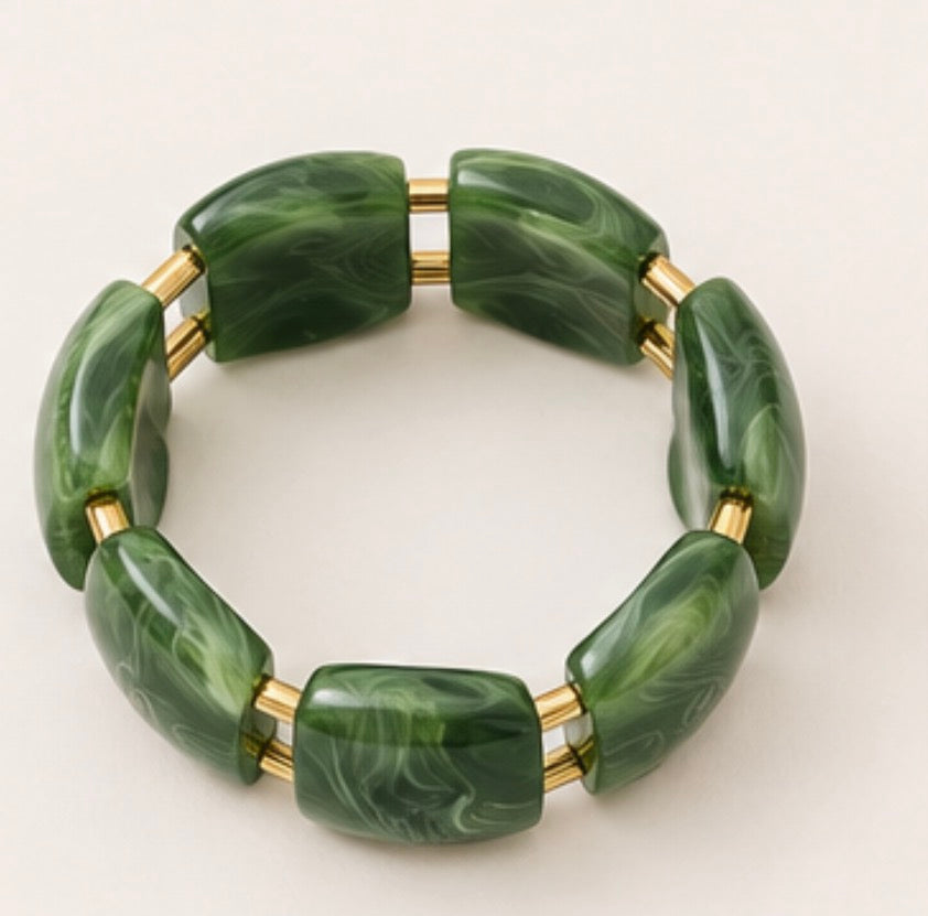 By Shir Statement Armband Green