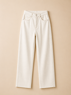 Queen Hearts wide leg jeans|Off white