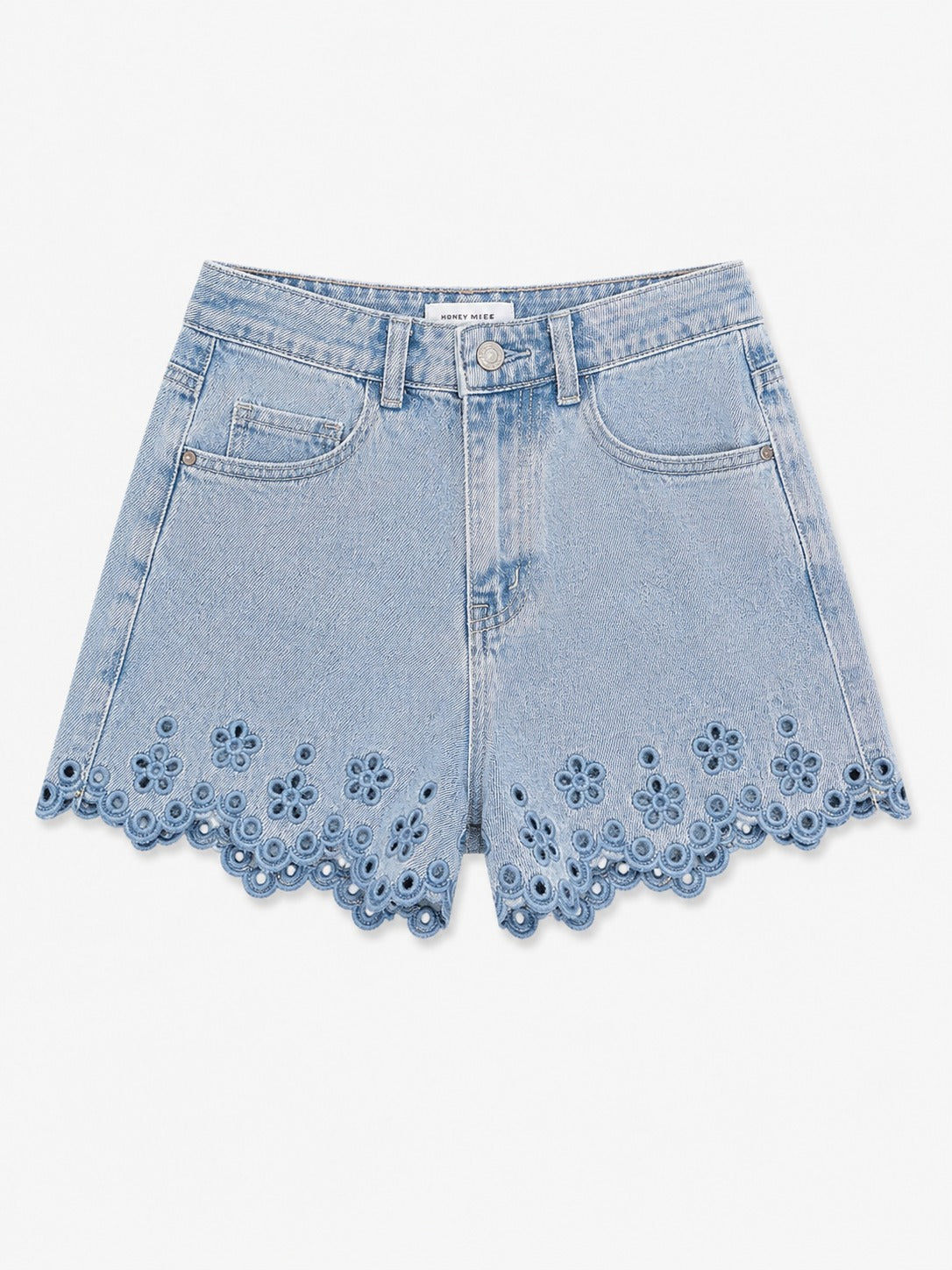 Bloemen zoom denim short | Musy Muse