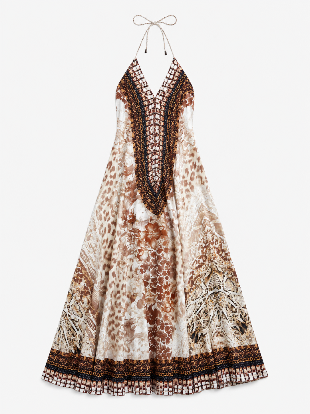 Savannah Luxe Halter Maxi Jurk