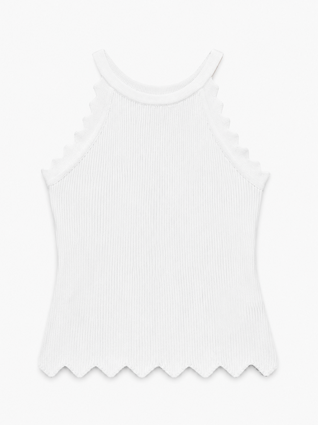 Witte rafeltop mouwloos | Effeny