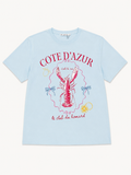 Côte d’Azur T-Shirt Lichtblauw
