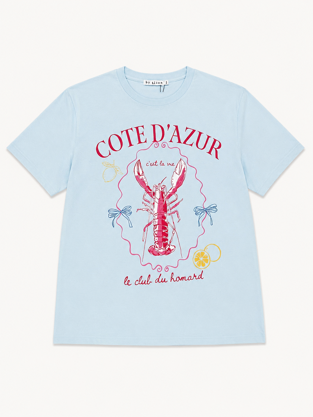 Côte d’Azur T-Shirt Lichtblauw