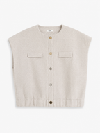 Beige Gilet | Frime Paris