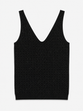 Zwarte glitter knit top
