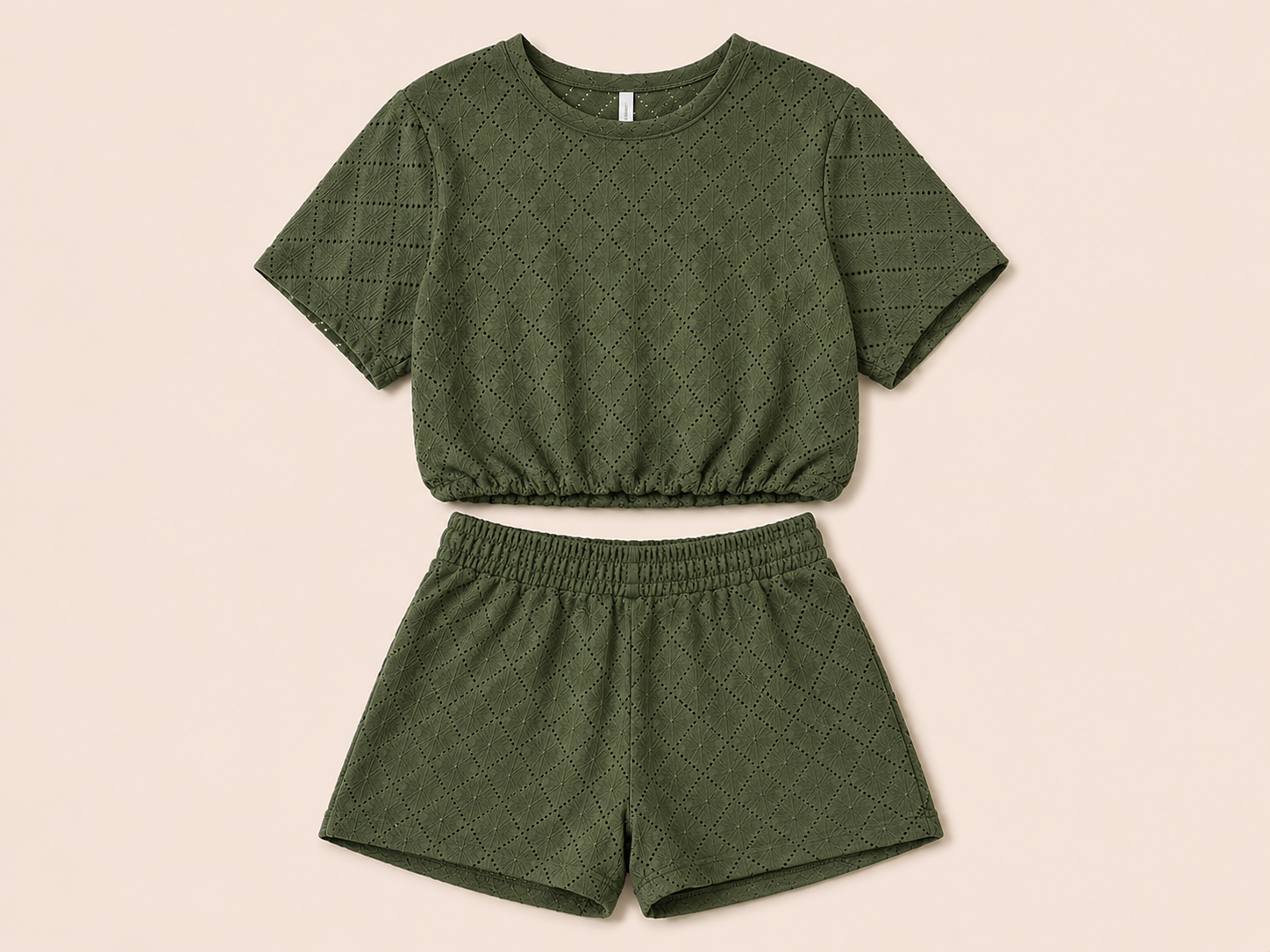 Olijfgroene Two Piece Set met Broekje | Willy-Z