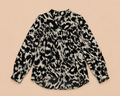 Zwart-Witte Abstract Print Blouse | Retro&Icone Paris